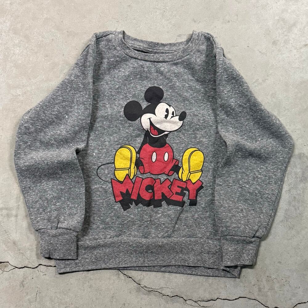 Disney Mickey Mouse Sweatshirt Kids 5T Gray Pullover Crewneck